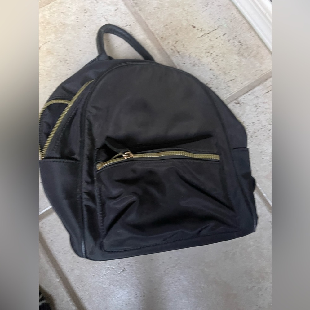 Black backpack purse